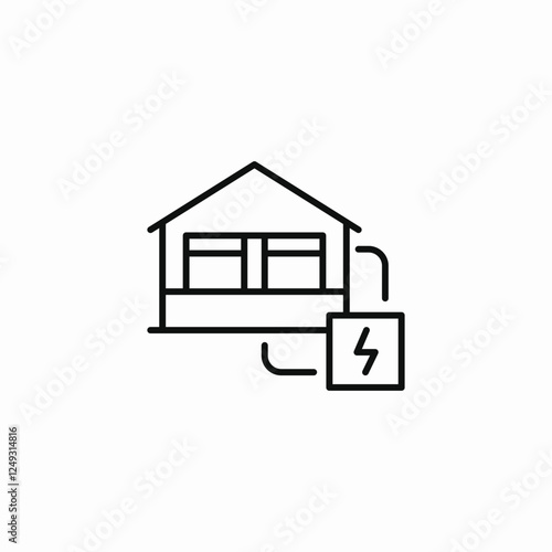 house electricity connection icon sign vector