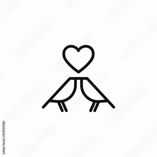 love birds icon sign vector