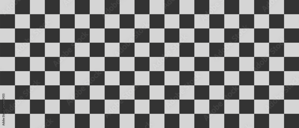 Fototapeta premium Seamless Checkered Pattern in Gray and Black