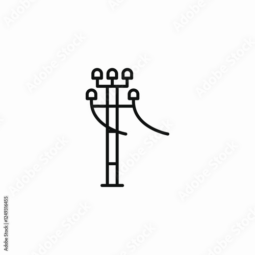 tower electricity supply icon sign vector