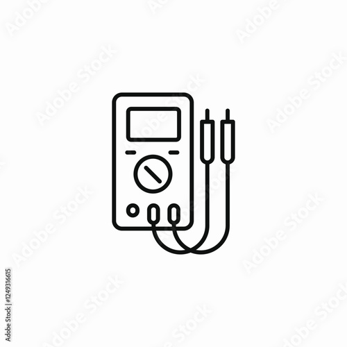 volt meter icon sign vector