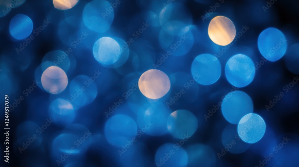 Obraz premium blue bokeh lights background