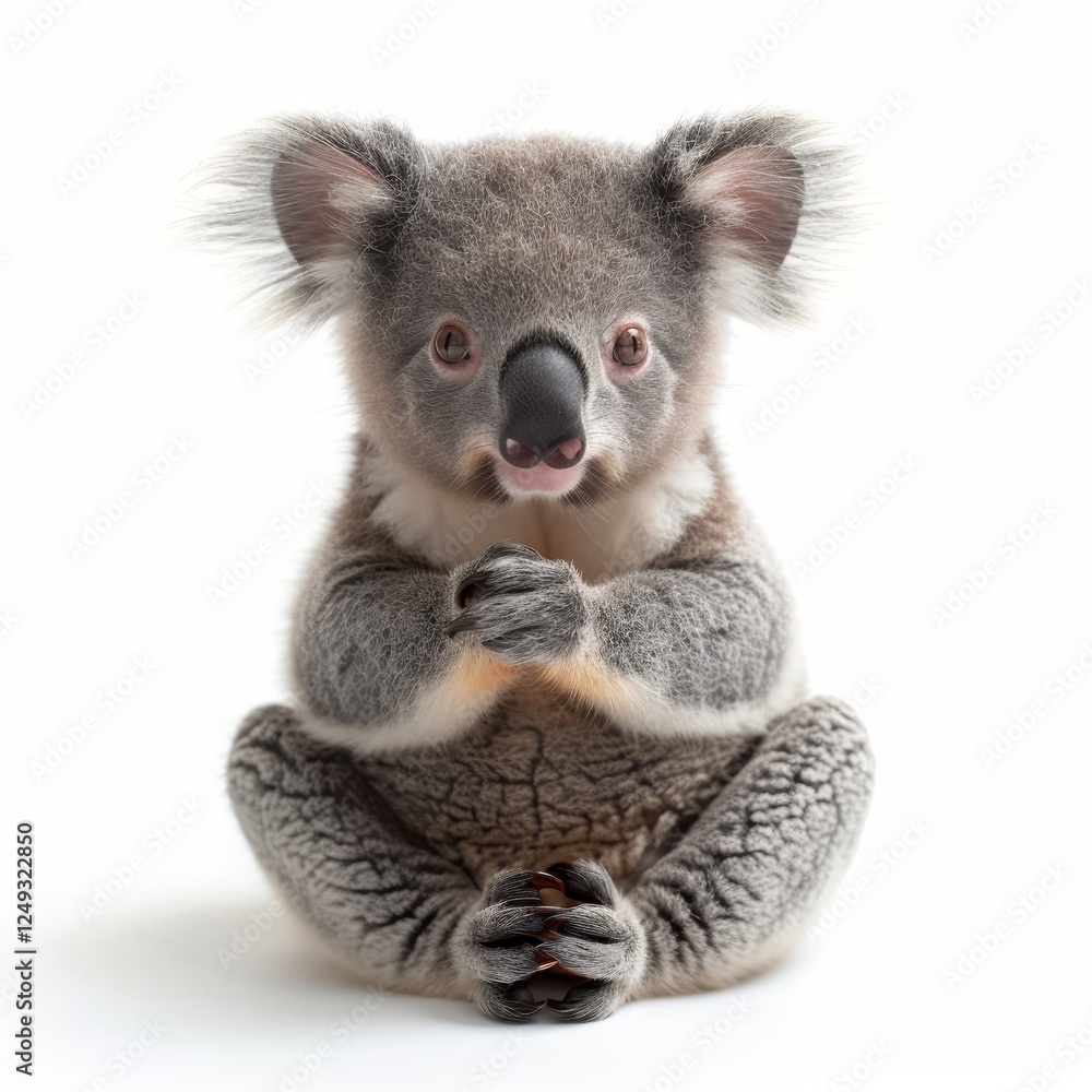 Fototapeta premium Koala isolated on a white background cutout.