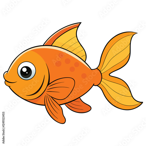 goldfish on white background