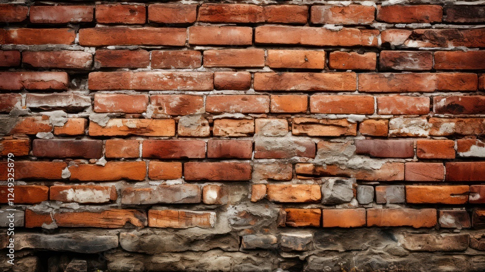 Obraz premium Rustic Brick Wall Texture Background. Stone Masonry Pattern for Construction and Architecture Design