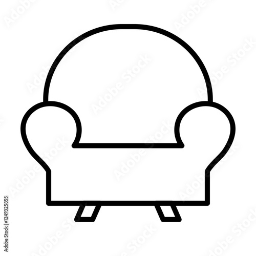 Semi-modern sofa, thick cushions, carved armrests and curved backrest
