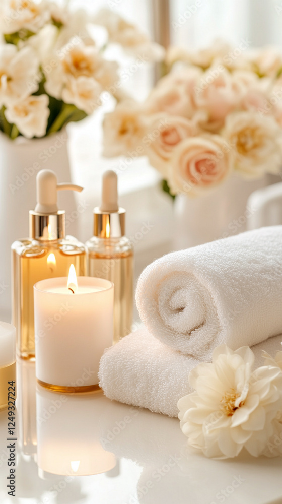 Romantic Self-Care and Spa Composition Romantic Self-Care and Spa Composition