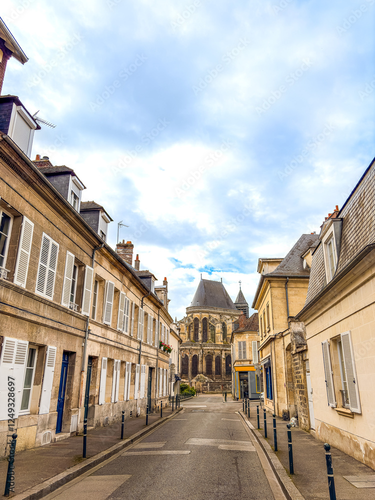 Fototapeta premium Street view of Compiegne‎ in France