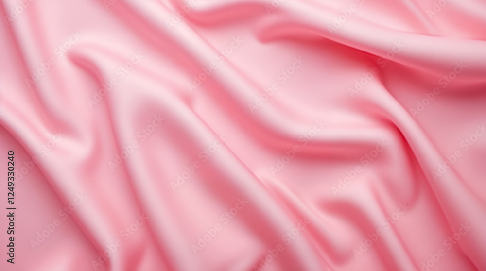 Obraz premium A smooth, Matte, and evenly lit plain pink silk texture background.