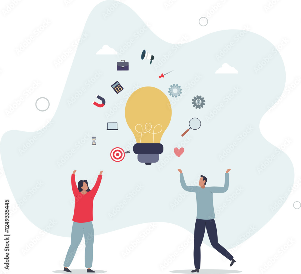 Marketing tips and tricks as advice from smart expert.promotion campaign to boost brand recognition.flat characters. Marketing tips and tricks as advice from smart expert.promotion campaign to boost brand recognition.flat characters.