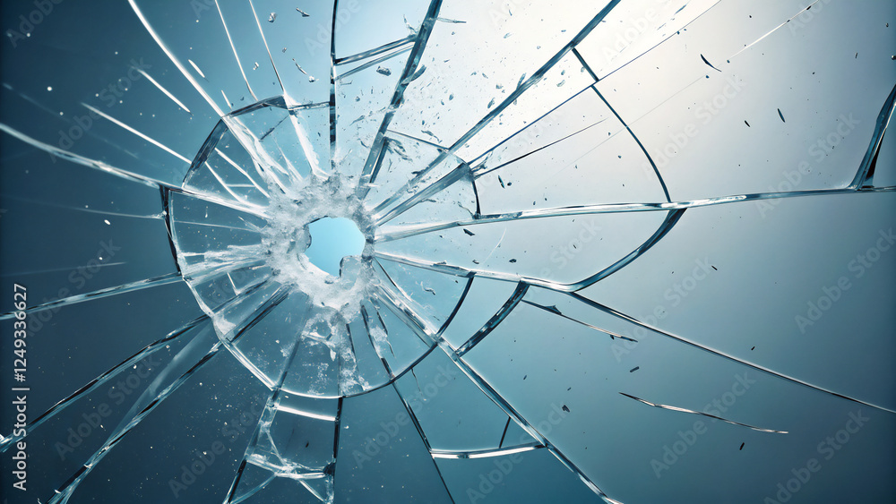 Obraz premium 割れたガラスの抽象的な表現