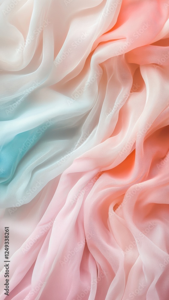 Obraz premium Pastel Colored Draped Fabric