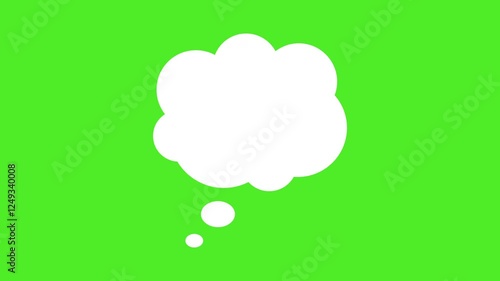 thinking chat speech bubble animated video