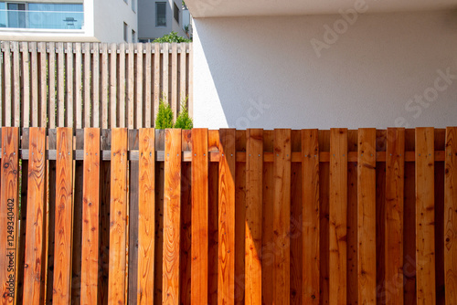 Treated Pine Wood Fence, wooden lumber fencing, architecture close up
