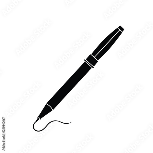 A pen vector silhouette  illustration