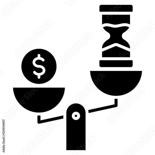 Break Even Point Glyph Icon