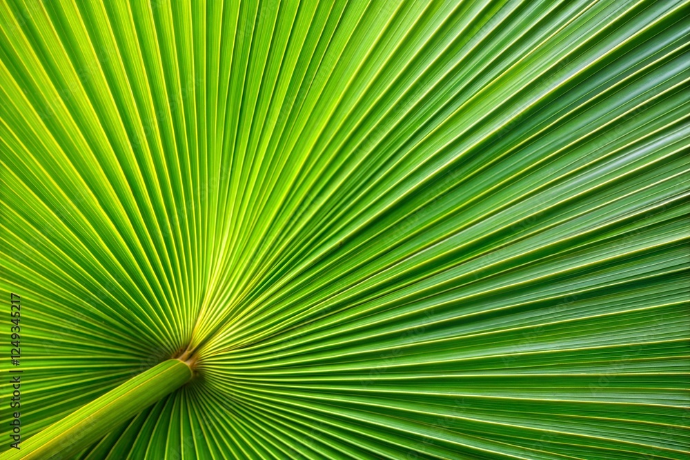 Macro view of palm leaf texture showcasing natural tropical patterns