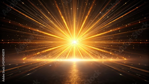 Bright Golden Starburst Creating a Radiant Abstract Artwork Wallpaper Background