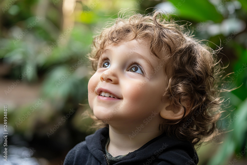 Image of a young person observe wild life in zoo generative AI Image of a young person observe wild life in zoo generative AI