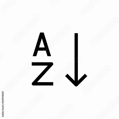 alphabet counting icon sign vector