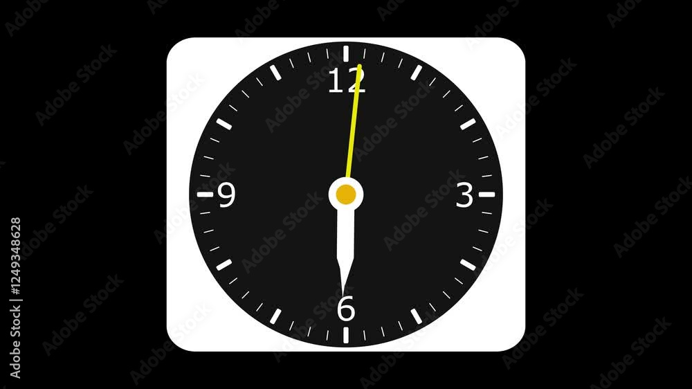 Analog clock icon spinning animation, beautiful analog clock with border color, wall clock concept
Analog clock icon spinning animation, beautiful analog clock with border color, wall clock concept