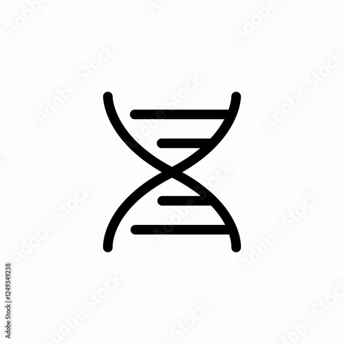 dna chain icon sign vector