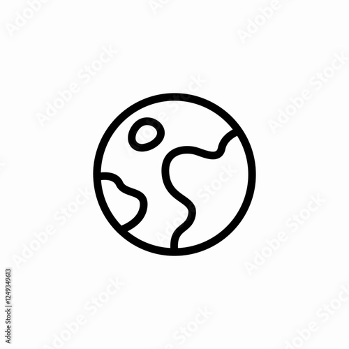 earth sphere icon sign vector