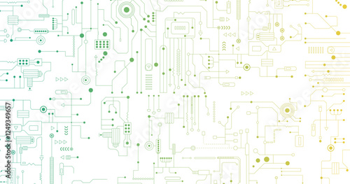 Circuit board technology background with hi-tech digital data connection system and computer electronic design. Vector design.
