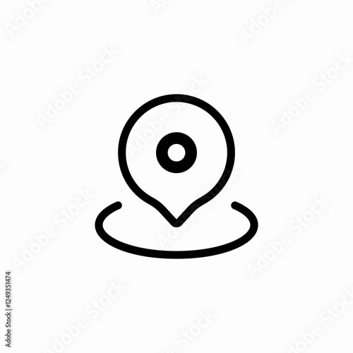 location area icon sign vector