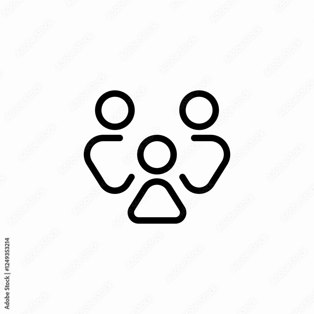 service team icon sign vector service team icon sign vector
