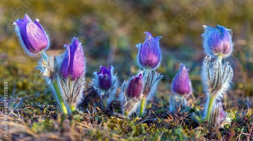 Pasqueflower greater pasqueflowers pulsatilla grandis photo