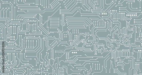 Circuit board technology background with hi-tech digital data connection system and computer electronic design. Vector design.