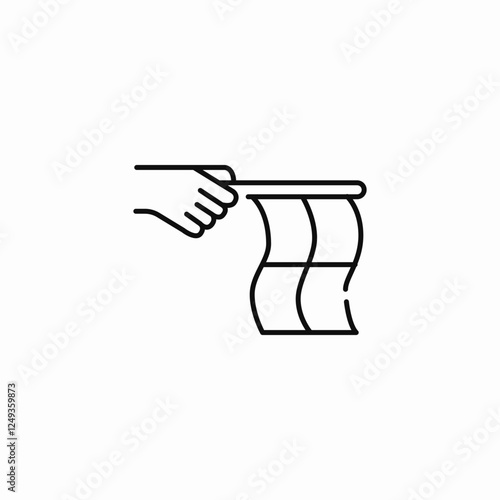 offside flag icon sign vector