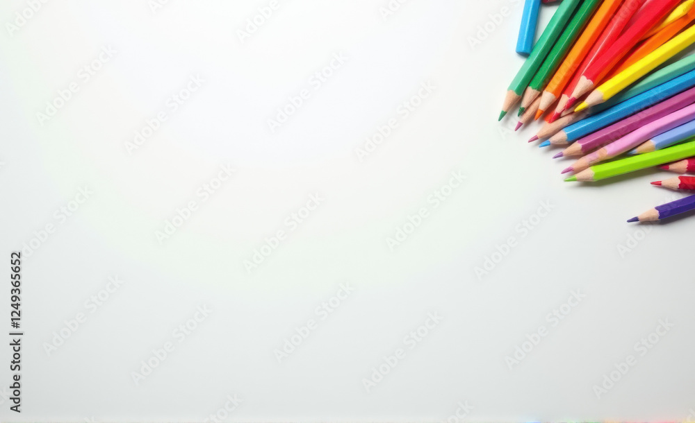 color pencils on a white background color pencils on a white background