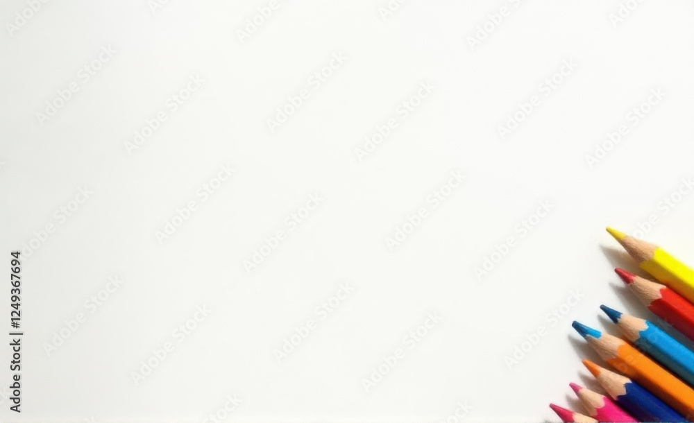 colored pencils on white background colored pencils on white background