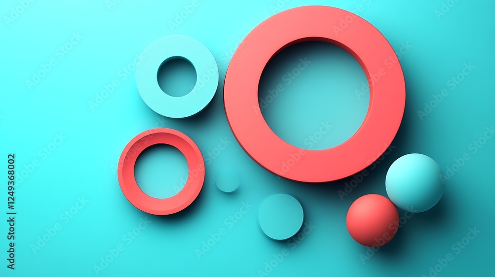 Abstract Colorful Circles and Spheres Design Abstract Colorful Circles and Spheres Design