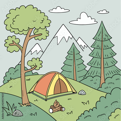 camping in the mountains