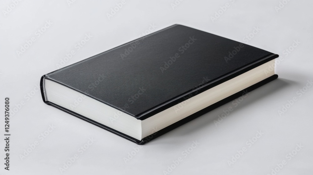 black hardcover book mockup on white background black hardcover book mockup on white background
