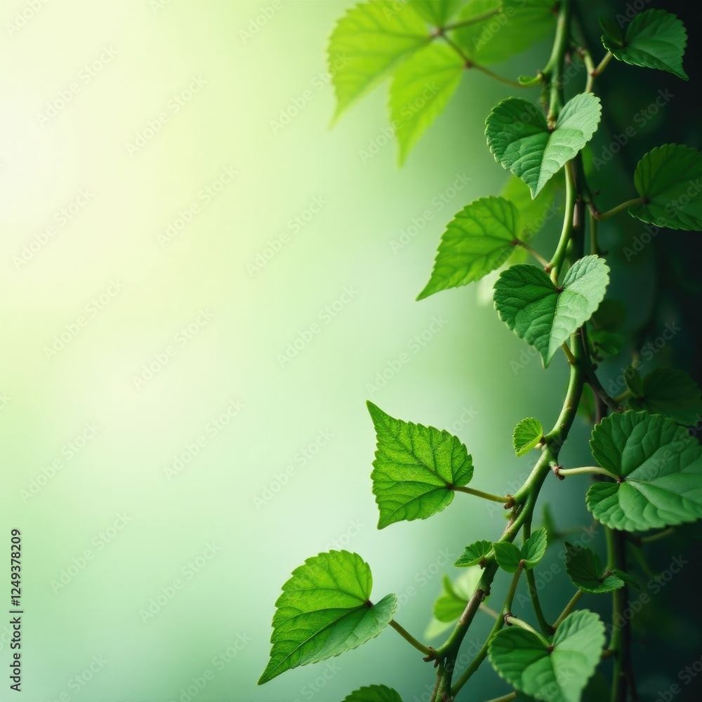 Delicate ivy vine stretching from base to tip, foliage, botanical, isolated Delicate ivy vine stretching from base to tip, foliage, botanical, isolated