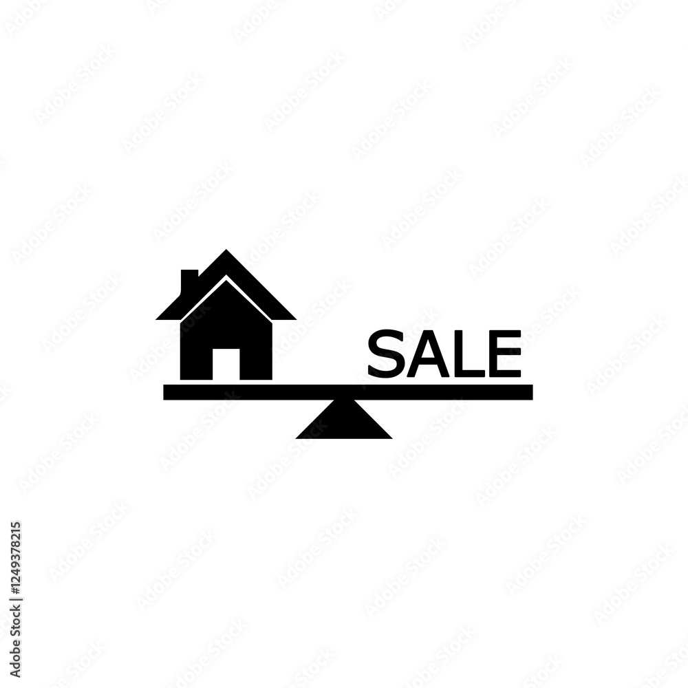 Profitable sale of real estate house icon isolated on white background. Profitable sale of real estate house icon isolated on white background.