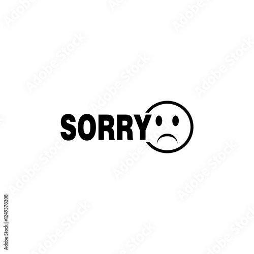 Sorry  icon isolated on white background