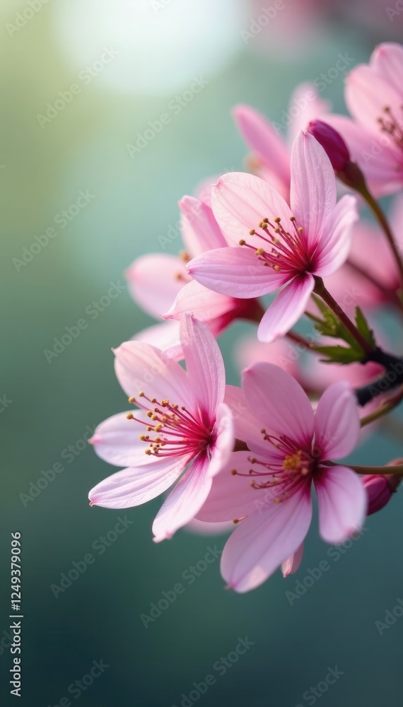 Delicate pink flowers sway gently in the breeze, colors, blossoms, pink flowers Delicate pink flowers sway gently in the breeze, colors, blossoms, pink flowers
