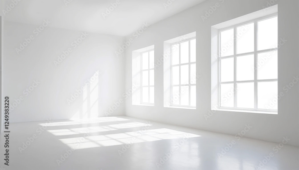 Fototapeta premium large empty room with window
