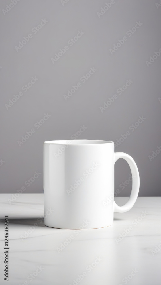 Obraz premium white coffee cup mock up vertical image