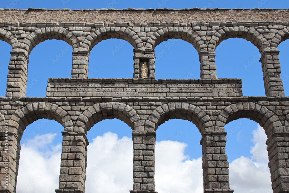 roman aqueduct in segovia in spain roman aqueduct in segovia in spain