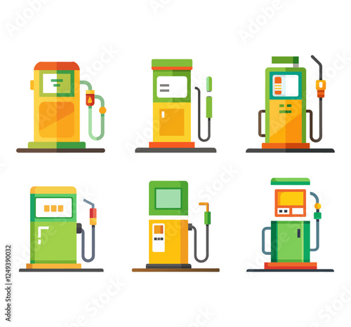 Petrol dispenser fuel machine. Graphic vector