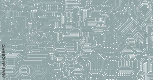 Circuit board technology background with hi-tech digital data connection system and computer electronic design. Vector design.