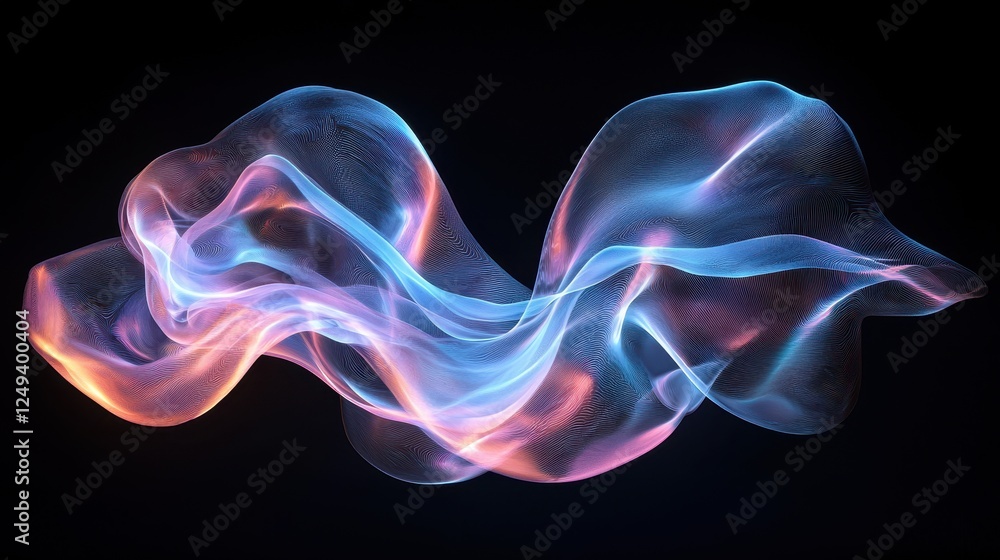 Colorful Waves of Light Flowing Gracefully on a Dark Background Colorful Waves of Light Flowing Gracefully on a Dark Background