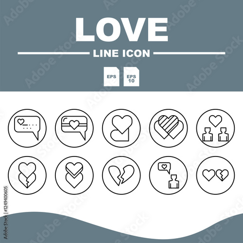 icon love set