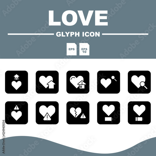 icon love set